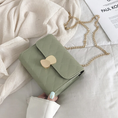 

2019 new Korean version of the fresh&stylish simple chain shoulder bag casual temperament Sen system wild Messenger small square bag