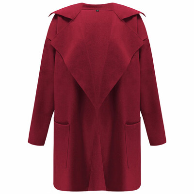 

Women Casual Coat Winter Warm Overcoat Long Outwear Cardigan Lapel Jacket SXL
