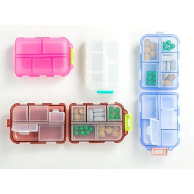 

Travel 10 Slot Vitamin Medicine Pill Box Case Holder Daily Tablet Holder Storage Dispenser Organizer Container Blue