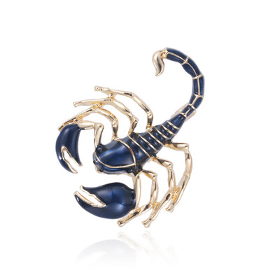 

Retro Women Brooches Gold Rhinestone Enamel Scorpion Insect Brooch Pins Jewelry