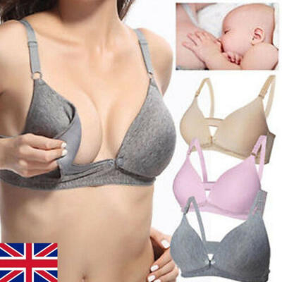 

UK Maternity Pregnant Nursing Bra Underwired Breastfeeding Bras Baby Feeding