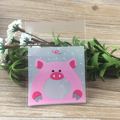 

Cute Big Mouth Monster Plastic Bag Wedding Party Cookie Candy Gift Bags Self Adhesive Halloween Party Favors