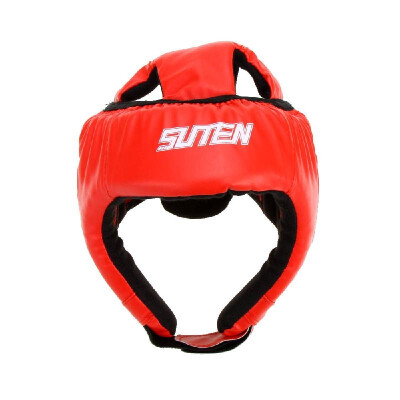 

PU Leather Boxing Muay Thai Sanda Kick MMA Taekwondo Sparring Training Head Guard Head Protection Helmet