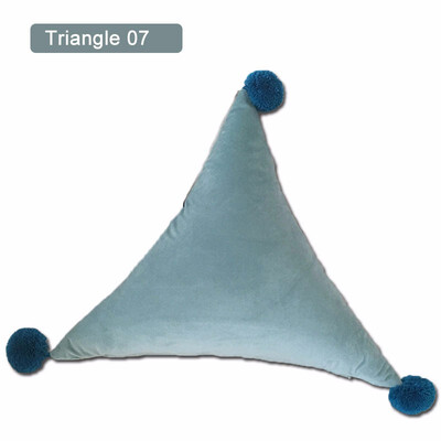 

New Simple Soft Velvet Pillow Seat Back Cushions TriangleRectangle Sofa Chair Home Living Room Car lumbar Decorative Pillows