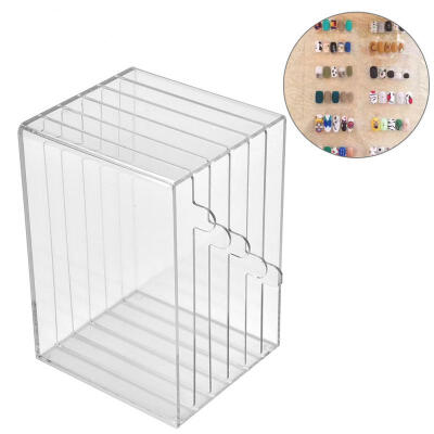 

Greensen Nail Art Display Box Magnetic False Nail Polish Gel Stand Manicure Tool