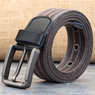 

110cm-140cm Mens Quality Canvas Belts for Jeans Male Luxury Casual Straps Buckle Strap Knitted Tactical Belts For Men Ceintures