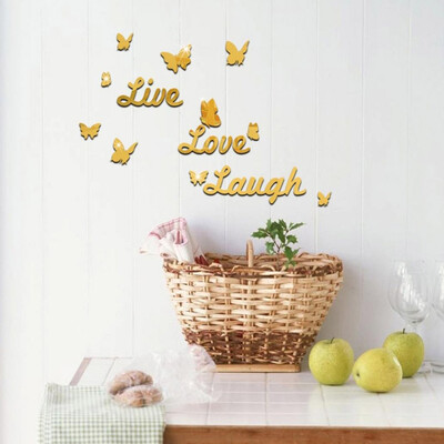 

Gobestart Live Laugh Love Quote Removable Wall Art Stickers Mirror Decal DIY Room Decor A