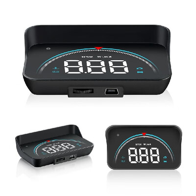 

M8 35in Universal Car HUD Headup Display Digital Speedometer Windshield Projector Auto Driving Parameters Projection