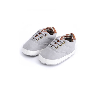 

0-18Months Toddler Infant Canvas Anti Slip Newborn Baby Boy Crib Shoes NEW