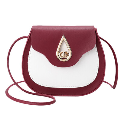 

Women Small Shoulder Bag Contrast Color Cover Messenger Bag Korean Mini Crossbody Bag Mobile Phone Purse T20