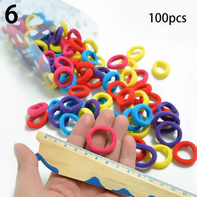 

100Pcs Fashion Women Girl Candy Color Elastic Hair Ring Rope Ponytail Holder