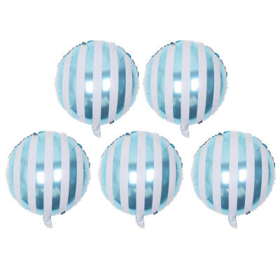 

5pcs Circular Stripe Adhesive Seal Aluminum Foil Film Inflatable Balloons