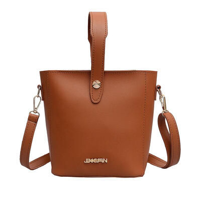 

Simple Shoulder Bucket Crossbody Handbags Women Messenger PU Leather Bags