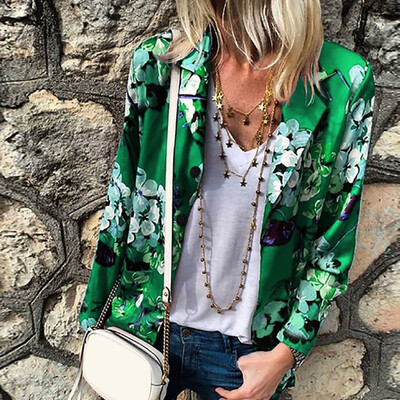 

Tailored Women Floral Printing Long Sleeve Jacket Coat Outerwear Tops Cardigan Blouse