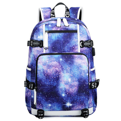 

Marsoul Mens Backpack Middle School Student Bag Female Print Oxford Waterproof Travel Bag Mens Bag