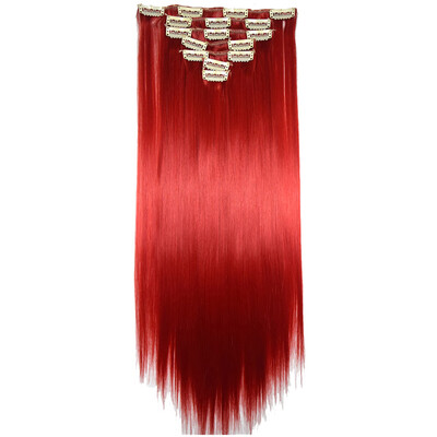 

〖Follure〗Full Head Women Clip Synthetic High Temperature Wire Straight Hair Piece