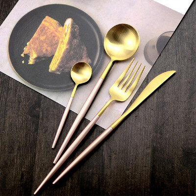 

Hot Sale 4 Pcs Set Dinner Flatware Cutlery Set Forks Spoons Western Kitchen Dinnerware 18 8 304 Premium Stainless Steel Home Part