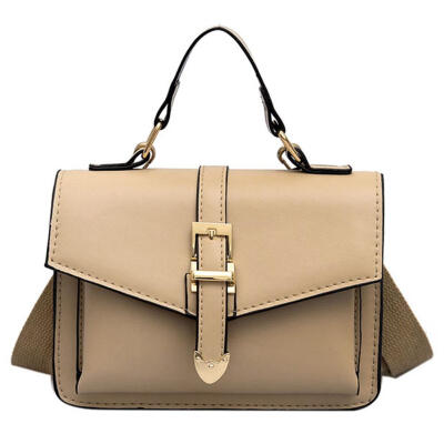 

Elegant Solid Color Handbag Women Shoulder Messenger Flap Leather Bags