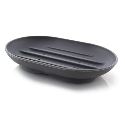 

Bathroom Silicone Soap Dish Storage Holder Rack Bath Soapbox Plate Tray Drain