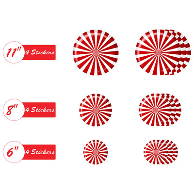 

Siaonvr Christmas New Creative Wall Stickers Self-adhesive Round Holiday Decoration