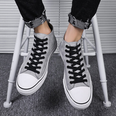 

Mens shoes autumn high canvas shoes mens Korean version of the trend of mens casual wild shoes shoes net red with shoes shoes tide shoes