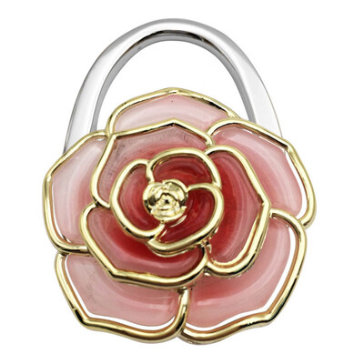 

Folding bag holder Purse Bag Hanger Table Hook Hang Holder Rose Flower Shape