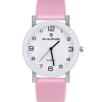 

Hot Design Leather Strap Watch Elegant Quartz Wristwatch Men Women Clock Black & White Brief Unisex Watches Analog Male Relojes