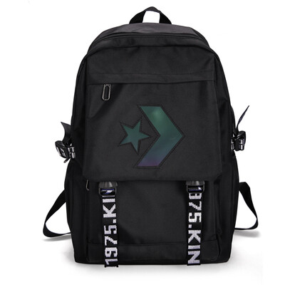 

Reflective double shoulder bag Mens Leisure Travel backpack Light Waterproof Student schoolbag simple Travel Business computer ba