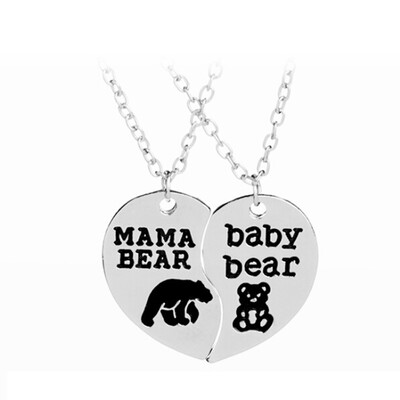 

Bear family Necklace Cute Bear&Baby Bear Necklace Fashion Accessories Metal Gifts