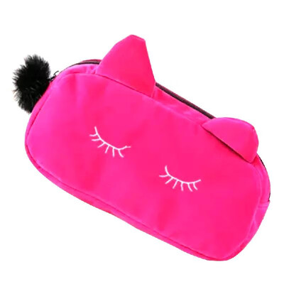 

Cute Cartoon Cat Design Women Beauty Cosmetic Bag Travel Makeup Bags Pouch Coin Storage Case Zipper Closure Organizer Large Capaci