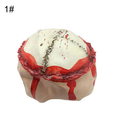 

Realistic Halloween Open Brain Hemorrhage Rubber Head Cap Hat Scary Party Props