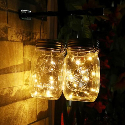 

Siaonvr LED Fairy Light Solar For Mason Jar Lid Insert Color Changing Garden Decor MR