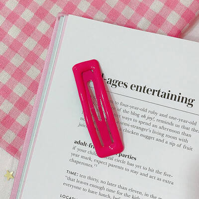

Korean girl heart geometry drop oil candy color word clip bangs clip wild soft girl broken hair clip