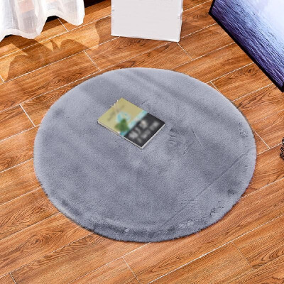 

Ultra Soft Round Shape Decorative Rug Faux Artificial Rabbit Hair Carpet Rugs Non-slip Floor Mats Home Decor for Living Room Bedro