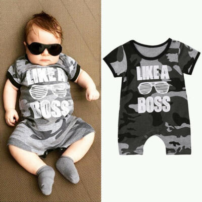 

Newborn Baby Boys Camouflage Romper Bodysuit Jumpsuit Kids Clothes Outfit Set
