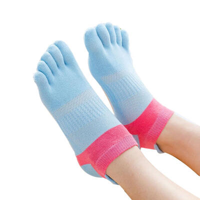 

Sports Women Color Block Breathable Cotton Five Toes Low Cut Ankle Boat Socks