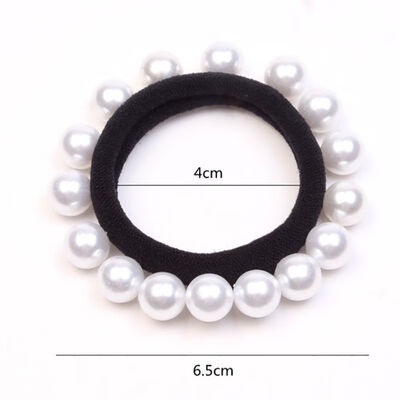 

Korean hair accessories 16 pearls without seam hair rope large womens head ropeq1
