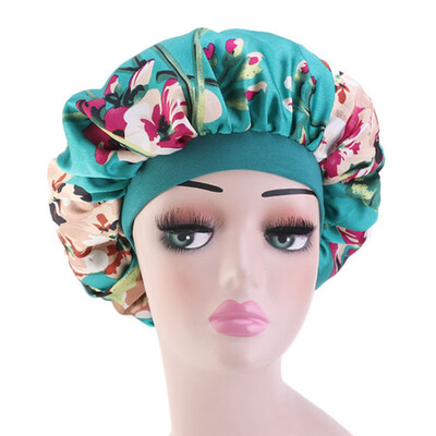 

Silk Satin Night Sleep Cap Hair Bonnet Hat Head Cover Wide Band Adjust Elastic