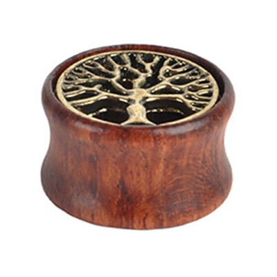

1 Piece Wood Ear Expansion Gauge Inlay Bronze Life Tree Ear Tunnels Flesh Tunnel Expander Piericing Stretcher Body Piercing