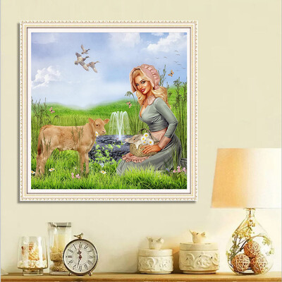 

Gobestart 5D DIY Diamond Painting Embroidery Round Diamond Home Decor Gift