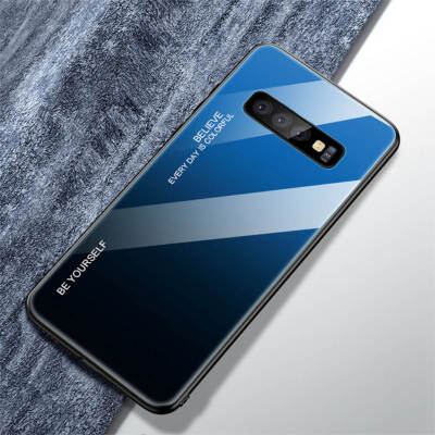 

Tempered Glass Phone Case Gradient Color Cover Coque For Samsung Galaxy A50 A70 A10 A7 S10 NOTE 7