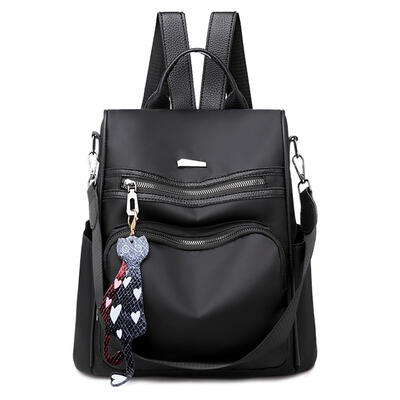 

Pure Color Travel Backpacks Women Nylon Shoulder Schoolbags Casual Knapsack