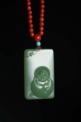 

WANYANSHAOHUA Xinjiang Hetian Biyu pendant jewelry accessories 15588-18385
