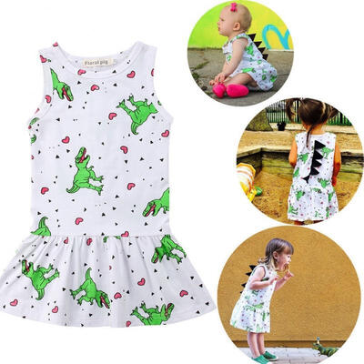 

Toddler Girls Sleeveless Tutu Dress Baby Kids Party Animal Tulle Dresses 1-6Y