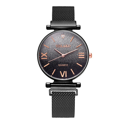 

Best Sale Women Watches Rose Gold Dial Ladies Fashion Quartz Wristwatch Magnetic Buckle Strap Clock Casual Style Gift Femme
