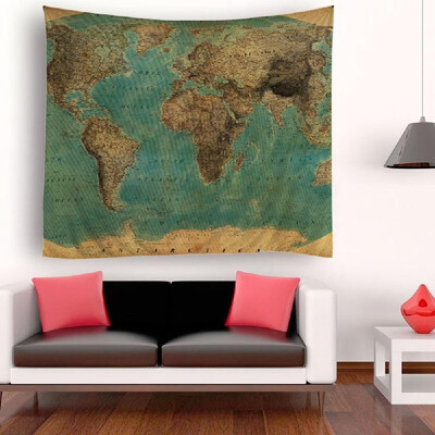 

Tapestry Wall Hanging World Map Tapestries Wall Decorative Tapestry for Bedroom Living Room Dorm 512"X591"