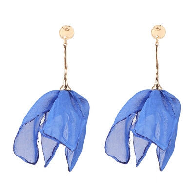 

2019 Bohemia Trendy Yarn Flowers Drop Earrings For Women Wedding Party Jewelry Ethnic Statement Earrings Female