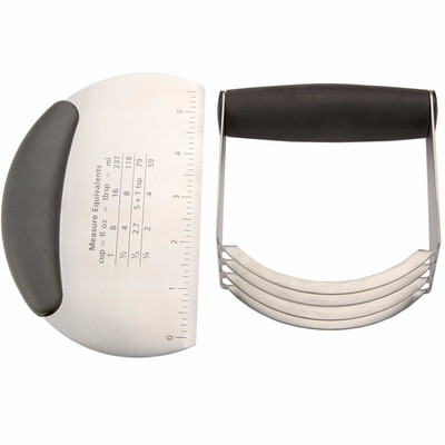 

Dough Blender Pastry Scraper combination Professional chef Stainless Blades black