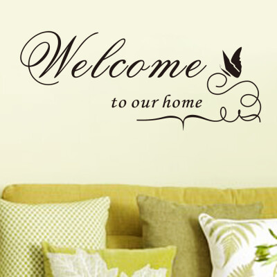 

〖Follure〗Removable Vinyl Decal Wall Sticker Welcome to our home Home Decor