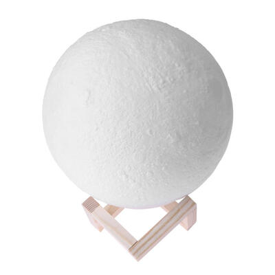 

3D Print Moon Lamp Rechargeable LED Night Light Touch Switch Bedside Lights